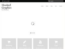 Tablet Screenshot of hookedgraphics.com